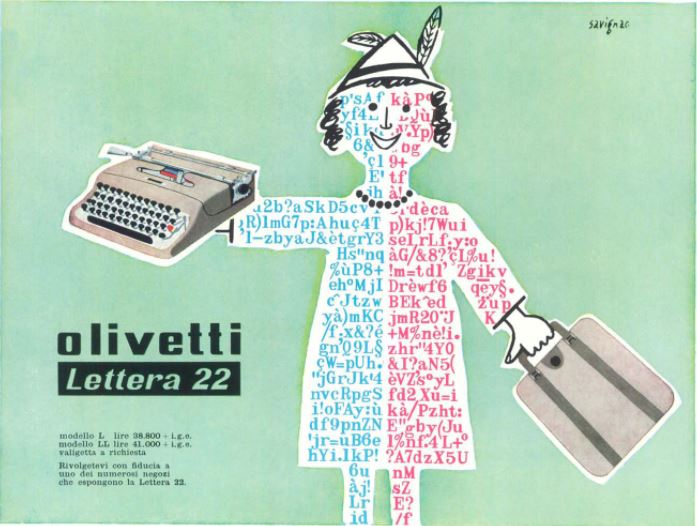 La Lettera 22 dell’Olivetti, le autopsie di Vittorio Marchis e il poster di Savignac